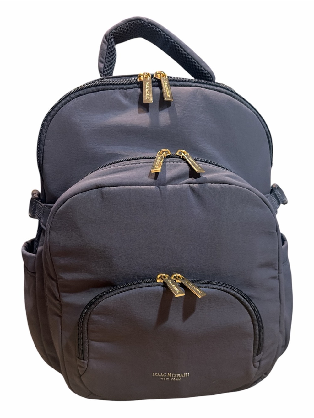 Isaac Mizrahi Gray Quilted Nylon Insulated Viral Tiktok Backpack